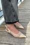Talin Matte Leather Mesh Detailed Short Heeled Stiletto Nude - 6