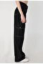 Girl's Oversize Cargo Pocket 100% Cotton Jeans with Stitching Detail - 3