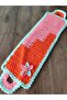 Hand Knitted Long Washcloth Dowry Rectangular Floral Washcloth