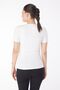 Women's Plain Crew Neck Off-White Short-Sleeve t-shirt - 25768 - 5