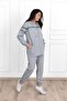 Women's Glitter-Detail Plus Size Tracksuit Set 3671-23
