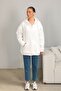 Ecru Three Thread Ribbed Cardigan - 3-1104 - 2