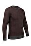 Men's Crew Neck Knitwear Anthracite Sweater Patterned Steel Knit Classic Fit - 5005C - 2