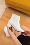 Fiamma White Leather (5 cm Heel) Daily Use Women's Boots - 2