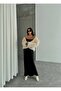 Women's Shawl Collar Fur Coat with Snap Closure - 6