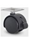 Office Sofa Cabinet Shelf 360 Degree Rotary Table Plastic Furniture Wheel with Brake 50 Mm - 7