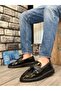 BA0005 Laceless High Black Sole Classic Patent Leather Tassel Corcik Men's Shoes - 2