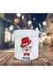 Red Hat Dog Printed Ashtray Ceramic Ash Tray-25489