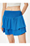 Mini Skirt with Pleated Gipeli and Layered Elastic Waist, Comfortable Fit - 5