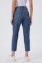 Funny Normal Waist Normal Cut Straight Leg 100% Cotton Blue Women's Jean Trousers - 3