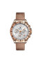 Bp3128X.430 Men's Wristwatch |   42mm Rose Gold Mesh Strap, Silver Dial