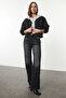 High Waist BlackWideLegJeans- Twoaw25je00209