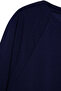 Lacivert Büyük Beden Bisiklet Yaka Oversize/Geniş Kesim İçi Polarlı Sweatshirt TMNAW24AO00007 - 8