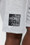 Big Size Gray Regular Fit Medium Length Lace-Up Letter Printed Shorts Tmnss23Sr00047 - 5