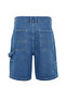 Navy Blue Wide Cut Carpenter Denim Shorts TMNSS24SR00010 - 8