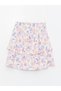 LCW Kids Boat Neck Floral Short Sleeve Girls Blouse and Skirt - 4