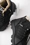 Fur Lined Lace Up Zippered Boots - 5