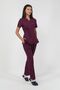 Scrubs Plum V-Neck Surgical Suit & Bonnet - 5