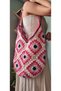 HAND KNITTED BAG/ MOTIFED BAG/ KNITTED BAG/ WOMEN'S BAG/ SHOULDER BAG - 5