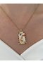 Vip Series - Orange Stone Women's Anti-Tarnish Steel Women's Gold Necklace - 3
