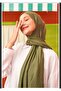 شال قطن أخضر ممشط - 3