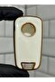 Opel Astra Corsa Insignia Mokka Zafira Nano Key Case White - Gold - 4