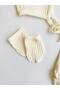 Scalloped 5 Piece Newborn Set - Cream - 5