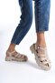 Women's Petra Cream High Sole Cage Model Sandals 950 - 2