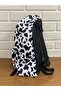 Cow Pattern Printed School Backpack - 2