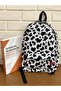 Cow Pattern Printed School Backpack - 4