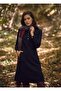Hakim Collar Detailed Pocketed Long Sleeve Black Dress - 3