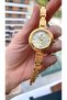 Gold Yellow Steel Strap Bridal, Engagement, Wedding Small Case Wristwatch - 7