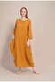 Mustard Long Sleeve Flounce Dress - 2