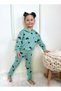 Girl's Mini Heart Love Patterned Hooded Top and Bottom Set 2 Pieces New Season - 2