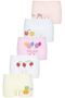 Girl's Colorful Printed 5 Pack Boxers