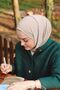 Hijab Combed Cotton Shawl Model - Light Mink - 3