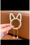 Women's Bun Hair Clip Gold Metal New Style Hanging Crystal Stone Hair Clip