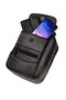 Black Leather Plaid Adjustable Strap Men's Hand Shoulder Bag with Phone Compartment Medium Size - 5