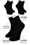 Premium 3 Pairs Black Bamboo Women's Elasticless Roll Top Seamless Socks/No-Show/Non-Squeezing Socks