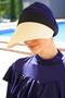 Beige Straw Visor Hat 14397 - 2
