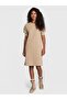 Logo Detailed Cotton Embroidered Comfortable Cut Dress - 3