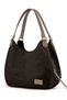 3286 Lonia Women's Bitter Brown Canvas Cotton Daily Shoulder Hand Tote Bag