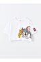 Crew Neck Tom&Jerry Printed Short Sleeve Oversize Women's T-Shirt - 5