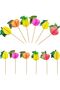 50 Pieces 12 Cm Bamboo Toothpick Fruit Muffin Cupcake Cake Decoration Cocktail Stick - 3