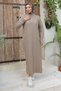 Women's Chain Braided Crew Neck Knitwear Dress