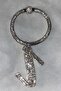 Letter I Stoned Bracelet Keychain - 2