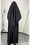Ferace Pleated Zippered Aerobin Fabric Hijab Ferace/Dress - 2