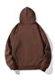 Unisex Brown Happiest Printed Oversize Hooded Sweatshirt - 4