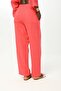 Women's Elastic Waisted Bulk Legs Straight Color Linen Pants - 3