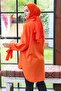 Orange Women's Tunic - Plain Shirt Collar - 10811 - 8